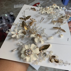 Phụ kiện cưới Giang - cài tóc cô dâu - bộ đôi cài tóc cô dâu thủ công đẹp nhất 2019