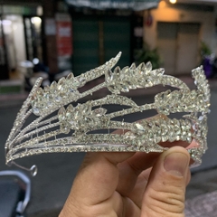 Vương miện cô dâu 11/2020 Xi mạ đính đá cây lúa cách điệu Giangpkc