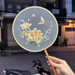 Quạt cổ trang trung quốc thêu cao cấp đính tua T10-2024  giangpkc-phu-kien-thoi-trang