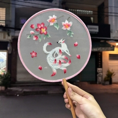 Quạt cổ trang trung quốc thêu cao cấp đính tua T10-2024  giangpkc-phu-kien-thoi-trang