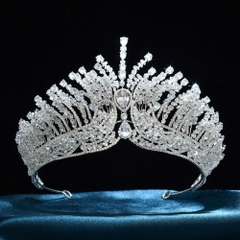 Vương miện cô dâu cao cấp đá zincon  giangpkc-phu-kien-thoi-trang cao 9.5 cm  mới 2025