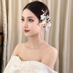 Bộ đôi hoa trắng tua rua cài tóc cô dâu mẫu hàn quốc mới 2023 Giangpkc SP2223453 giangpkc-phu-kien-thoi-trang