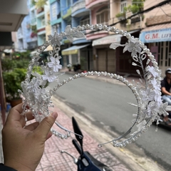 Mấn cô dâu hoa kẽm pha lê hoa đất sét Nhật  mới 8-2023 Giangpkc  giangpkc-phu-kien-thoi-trang