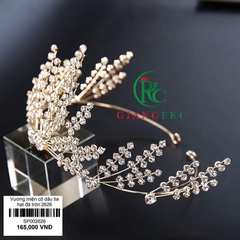 Vương miện cô dâu mẫu tia đá tròn mới sp002626
