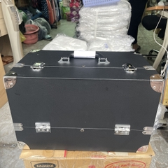 Cốp makeup chuyên nghiệp 6 ngăn màu đen viền hộc dài kt 40x25x37cm  giangpkc-phu-kien-thoi-trang