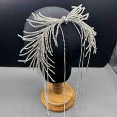 Cài tóc cô dâu đá tua rua mẫu mới xích đá dài t2/2025 Giangpkc SP2227091  giangpkc-phu-kien-thoi-trang