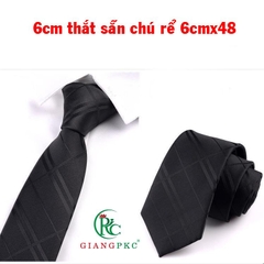 Cà vạt nam đen sang trọng 6cm thắt sẵn cho thanh niên TP HCM Giangpkc  giangpkc-phu-kien-thoi-trang