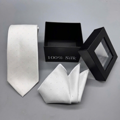 Hộp Cà vạt nam cao cấp 7cm khăn và cà vạt tự thắt tặng kèm kẹp cà vạt 70k  giangpkc-phu-kien-thoi-trang