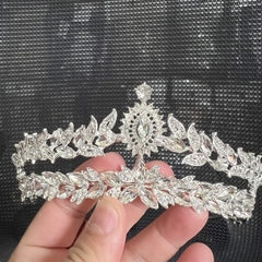 Vương miện cô dâu dáng thấp hai đường đá cao 5cm ngang 15 cm Giangpkc 8-2022  giangpkc-phu-kien-thoi-trang