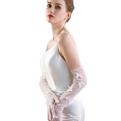 Găng tay voan cô dâu đính hồ điệp hạt trai dài 55cm Giangpkc giangpkc-phu-kien-thoi-trang