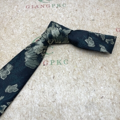 Cà vạt nam hoa văn thập niên 80 bản dài 8cm tự thắt 2024  giangpkc-phu-kien-thoi-trang
