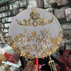 Quạt tròn trang trí cổ trang chụp hình áo dài trắng (đỏ) Giangpkc T10112023  giangpkc-phu-kien-thoi-trang
