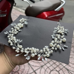 Dây hạt trai đá cài tóc cô dâu 35cm Giangpkc 2022 SP2221636  giangpkc-phu-kien-thoi-trang