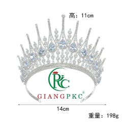 Vương Miện Triều Thiên Tia Đá Zincon Cao Cấp 14 cm - Khoảnh Khắc Lộng Lẫy Của Quý Cô giangpkc-phu-kien-thoi-trang