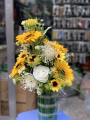 Hoa cầm tay cô dâu 👰 2020 hoa hướng dương điểm hoa Hồng GiangPKC