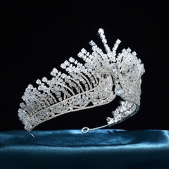 Vương miện cô dâu cao cấp đá zincon  giangpkc-phu-kien-thoi-trang cao 9.5 cm  mới 2025