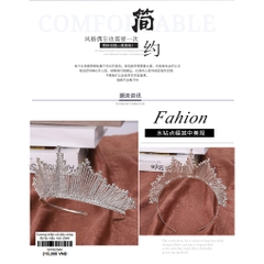 Vương miện cô dâu phụ kiện cưới Giang Sp002540