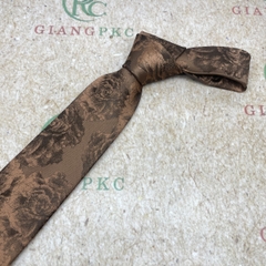 Cà vạt nam hoa văn thập niên 80 bản dài 8cm tự thắt 2024  giangpkc-phu-kien-thoi-trang