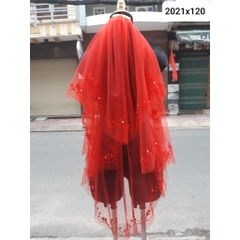 [HCM]Tổng hợp voan cô dâu màu đỏ và đỏ đô trơn hoặc trang trí GiangpkcGiangpkc