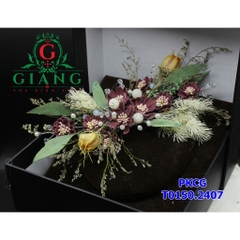 Ốp hoa cô dâu cài tóc đẹp t7-2018