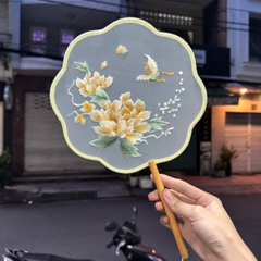 Quạt cổ trang trung quốc thêu cao cấp đính tua T10-2024  giangpkc-phu-kien-thoi-trang