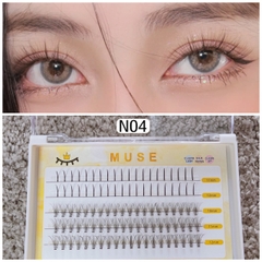 Lông Mi Muse  rời 5 Hàng N01 và N04 mi trên và mi dưới trong 1 hộp tiện dùng đẹp nhất Giangpkc 2022