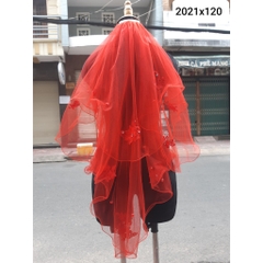[HCM]Tổng hợp voan cô dâu màu đỏ và đỏ đô trơn hoặc trang trí GiangpkcGiangpkc