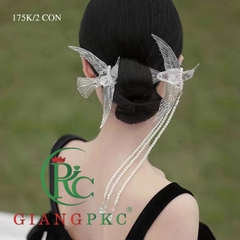 Bộ đôi chim én cài tóc cô dâu Giangpkc 8-2022  giangpkc-phu-kien-thoi-trang biểu tượng của Hạnh Phúc SP2221660
