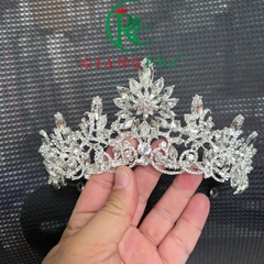 Vương miện cô dâu hoa tuyết lớn đá trắng sang trọng t10-2022Giangpkc  giangpkc-phu-kien-thoi-trang