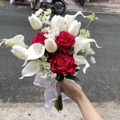 Hoa cưới cô dâu cầm tay  hoa vải mùa mới T11-2023 Giangpkc  giangpkc-phu-kien-thoi-trang