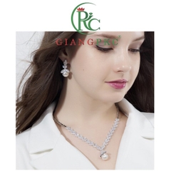 Bộ trang sức cao cấp đồng mạ vàng chất liệu đá AAA zincon SP2221922  giangpkc-phu-kien-thoi-trang