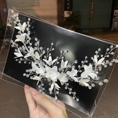 Cài tóc cô dâu băng đô hoa nụ trắng pha lê mẫu mới tháng 10/2023  giangpkc-phu-kien-thoi-trang
