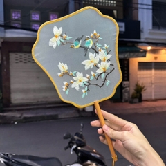 Quạt cổ trang trung quốc thêu cao cấp đính tua T10-2024  giangpkc-phu-kien-thoi-trang