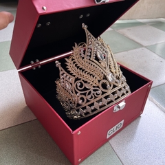 Thùng hộp đựng vương miện cao cấp simili lót nhung đen 20x20x17 cm Giangpkc 2023  giangpkc-phu-kien-thoi-trang