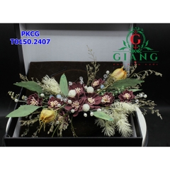 Ốp hoa cô dâu cài tóc đẹp t7-2018
