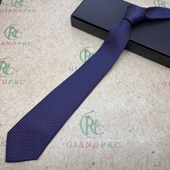 Cà vạt nam màu tím trung niên bản 8cm dài tự thắt hàng dầy 3 lớp dành cho Lãnh Đạo giangpkc-phu-kien-thoi-trang
