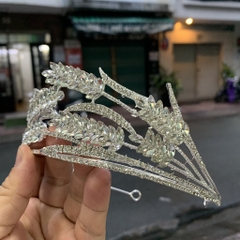 Vương miện cô dâu 11/2020 Xi mạ đính đá cây lúa cách điệu Giangpkc