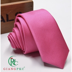 Cà vạt nam  phụ kiện nam cao cấp thanh niên công sở coton dầy 3 lớp nhuộm màu thủ công dệt nổi thời trang ấn tượng Giang