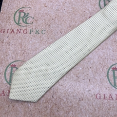 Cà vạt nam màu vàng kem chấm bi tự thắt 8cm sang trọng mới đẹp nhất 2023 Giangpkc
