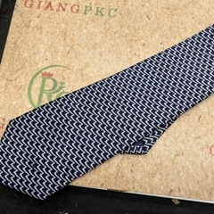 Cà vạt nam màu xanh đen họa tiết mắt cá mới tự thắt 8cm đẹp 2023 Giangpkc