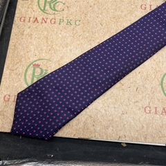 Cà vạt nam màu tím chấm hồng mẫu mới tự thắt 8cm đẹp 2023 Giangpkc