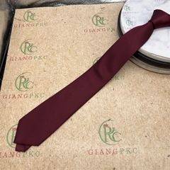 Cà vạt nam màu đỏ  đô  vải gân trơn đẹp tự thắt 8cm mới đẹp 2023 Giangpkc