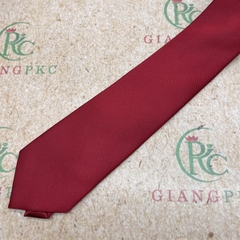 Cà vạt nam màu đỏ trầm kẻ tăm trơn tự thắt 8cm sang trọng mới đẹp nhất 2023 Giangpkc