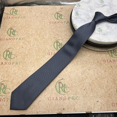 Cà vạt nam màu xám đậm kẻ xéo công sở tự thắt 8cm sang trọng mới đẹp nhất 2023 Giangpkc