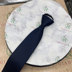 Cà vạt nam mẫu thắt sẵn dây kéo 6cm màu xanh đen kẻ sáng mẫu mới nhất 2023 Giangpkc