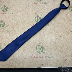 Cà vạt nam mẫu thắt sẵn dây kéo phi bóng 5cm màu xanh đen 2023 Giangpkc - 48cm