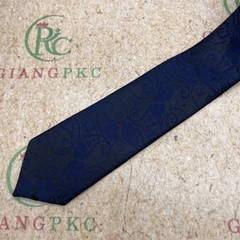 Cà vạt nam mẫu thắt sẵn dây kéo 6cm màu xanh đen họa tiết kiểu mới nhất 2023 Giangpkc