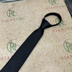 Cà vạt nam mẫu thắt sẵn dây kéo phi bóng 5cm màu đen 2023 Giangpkc - 48cm