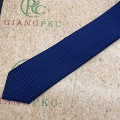 Cà vạt nam mẫu thắt sẵn dây kéo 6cm màu xanh đen chấm mới nhất 2023 Giangpkc