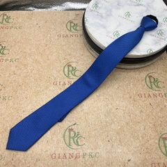 Cà vạt nam mẫu thắt sẵn dây kéo 6cm màu xanh bích chấm nhỏ mới nhất 2023 Giangpkc